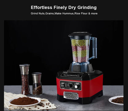 2200W Countertop Blender with 2L Jar, 6-Blade System, Timer, Silent Operation