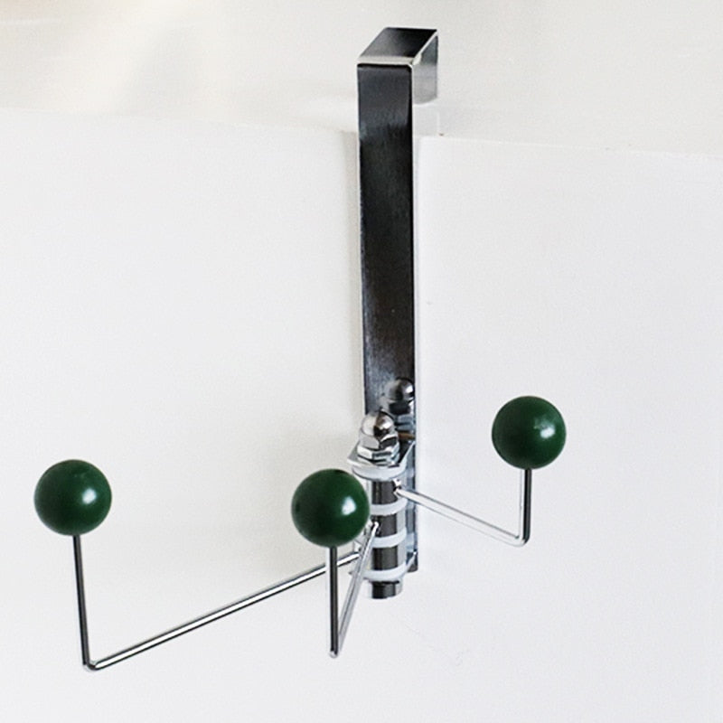 3-Arm Rotatable Over-the-Door Hook – Adjustable Hanger