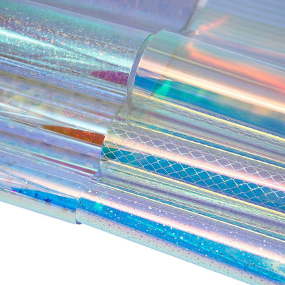 Iridescent PVC Faux Leather Jelly Material for Creative DIY Projects