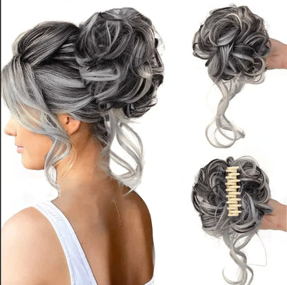 Instant Elegance | Clip-In Volume Hair Bun for Effortless Style