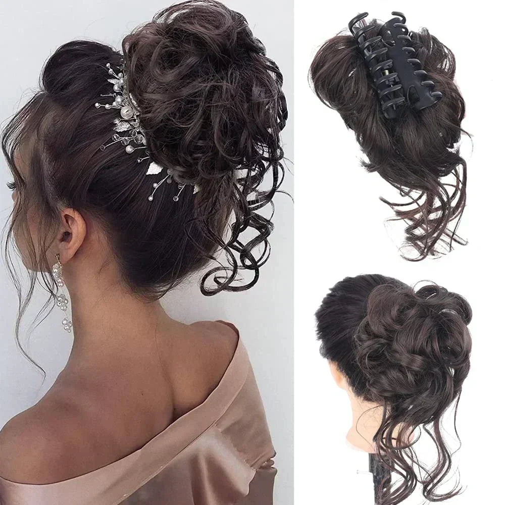 Instant Elegance | Clip-In Volume Hair Bun for Effortless Style