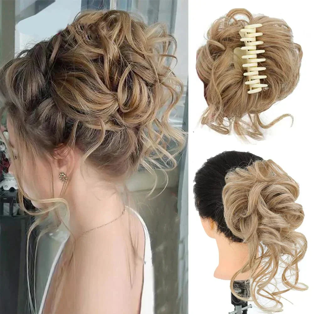 Instant Elegance | Clip-In Volume Hair Bun for Effortless Style