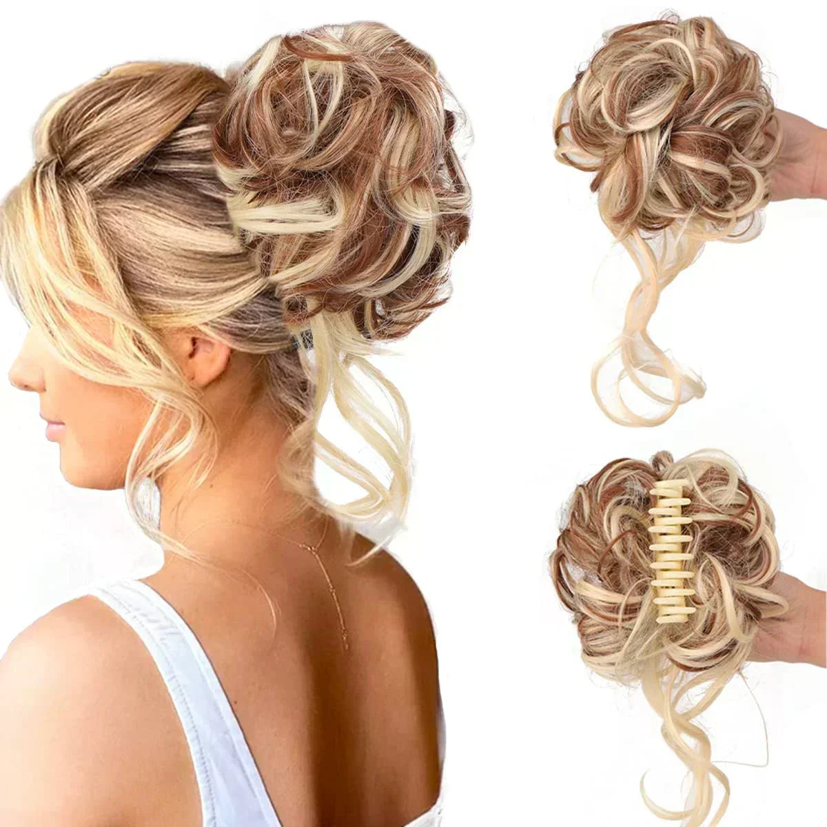 Instant Elegance | Clip-In Volume Hair Bun for Effortless Style