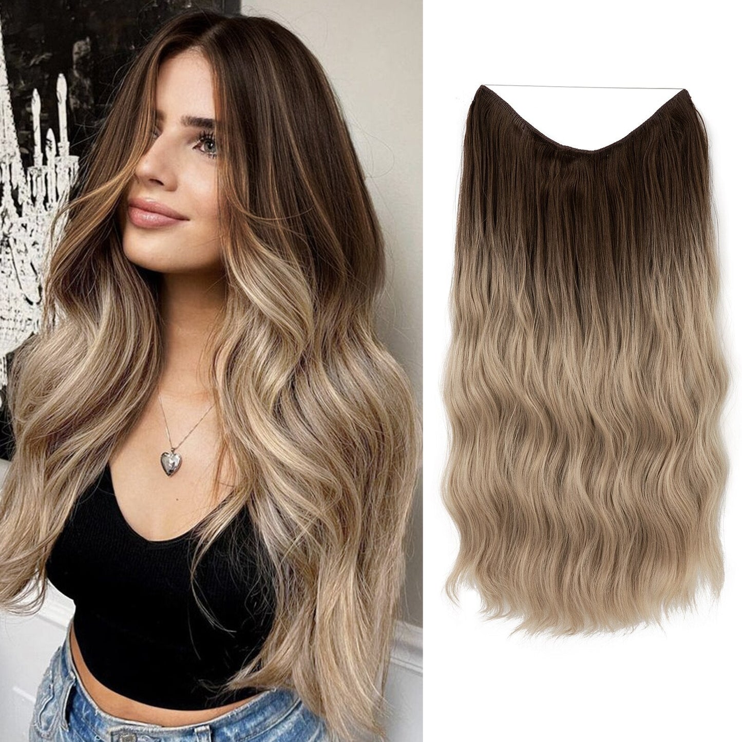 Instant Volume Hair Extensions | Invisible Halo Design | LuxeLocks