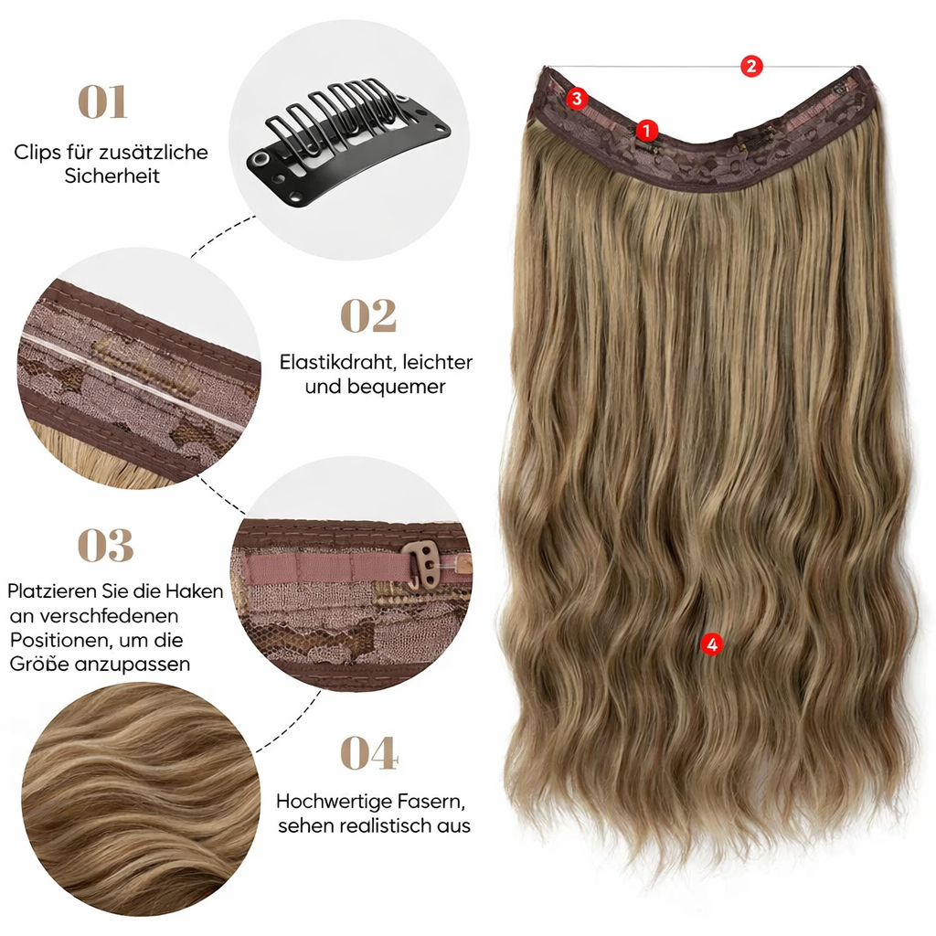 Instant Volume Hair Extensions | Invisible Halo Design | LuxeLocks