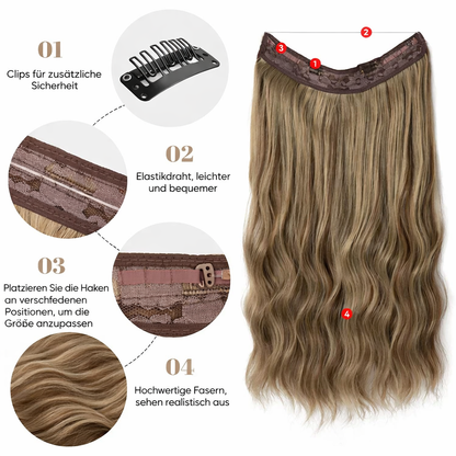 Instant Volume Hair Extensions | Invisible Halo Design | LuxeLocks