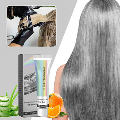 ChicSilk Permanent Hair Color | Cool Silver Gray Shade