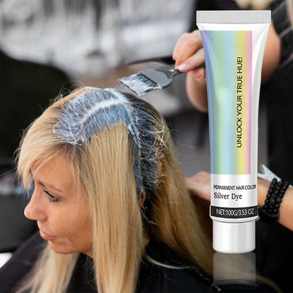 ChicSilk Permanent Hair Color | Cool Silver Gray Shade