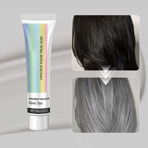 ChicSilk Permanent Hair Color | Cool Silver Gray Shade