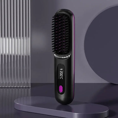 Portable Hair Straightener | Ceramic Ionic Technology | USB Rechargeable with LCD Display