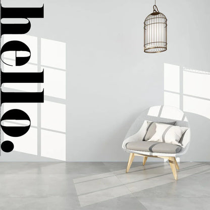 Modern Typography Welcome Wall Decal - Removable PVC Sticker for Foyer