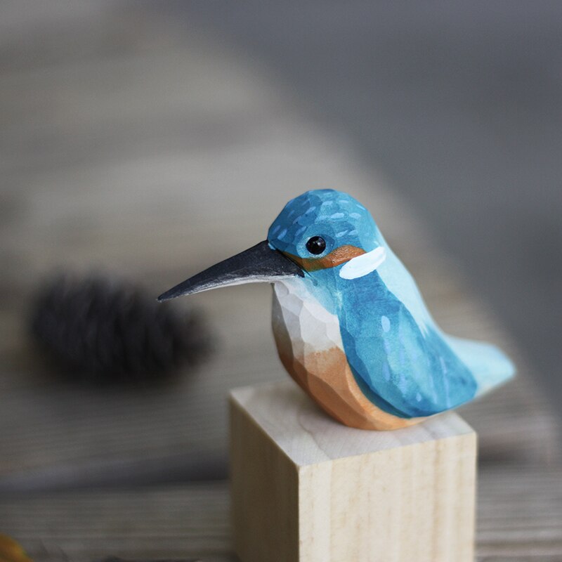 Handcrafted Wooden Bird Statues for Home Decor – GloRadiance Collection