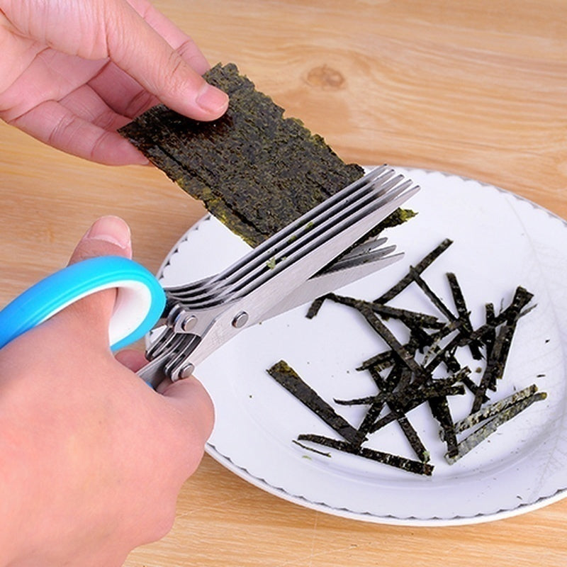 5-Blade Culinary Scissors for Kitchen Use