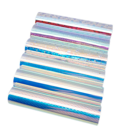 Iridescent PVC Faux Leather Jelly Material for Creative DIY Projects
