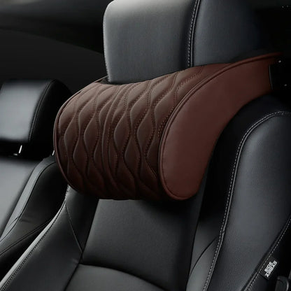 Soft Synthetic Leather Neck Support Pillow for Car
