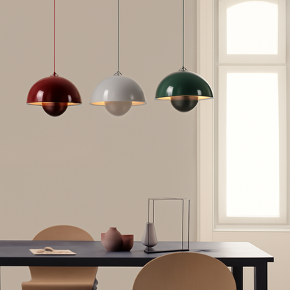 Modern Colorful Accent Lamp - Scandinavian Half Circle Pendant Light