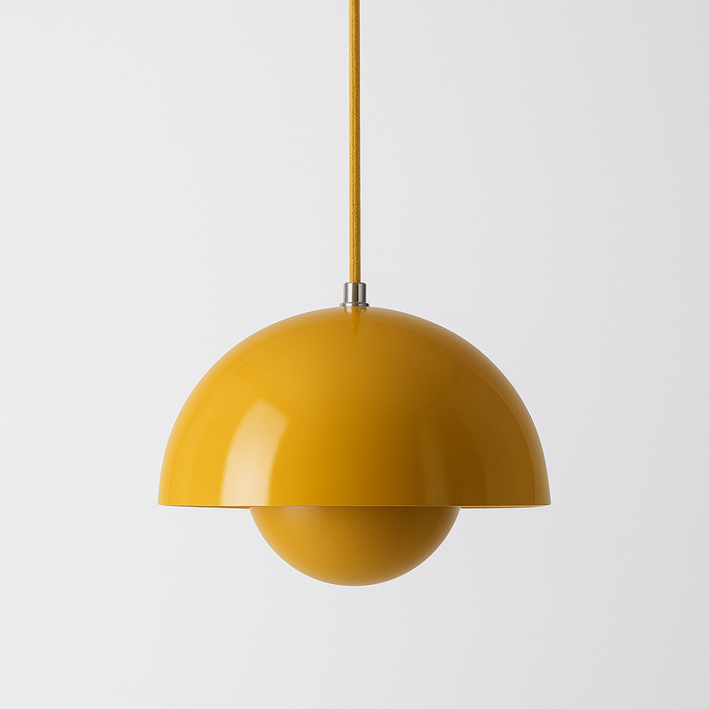 Modern Colorful Accent Lamp - Scandinavian Half Circle Pendant Light