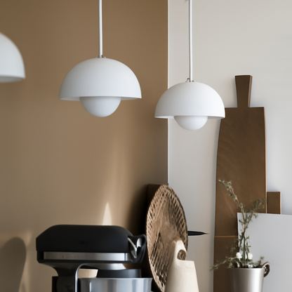 Modern Colorful Accent Lamp - Scandinavian Half Circle Pendant Light