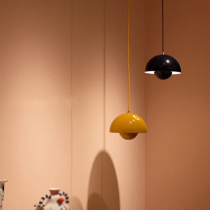 Modern Colorful Accent Lamp - Scandinavian Half Circle Pendant Light
