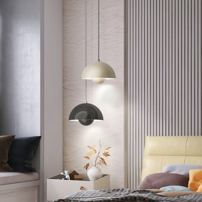 Modern Colorful Accent Lamp - Scandinavian Half Circle Pendant Light