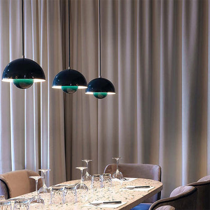 Modern Colorful Accent Lamp - Scandinavian Half Circle Pendant Light