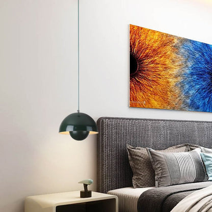 Modern Colorful Accent Lamp - Scandinavian Half Circle Pendant Light