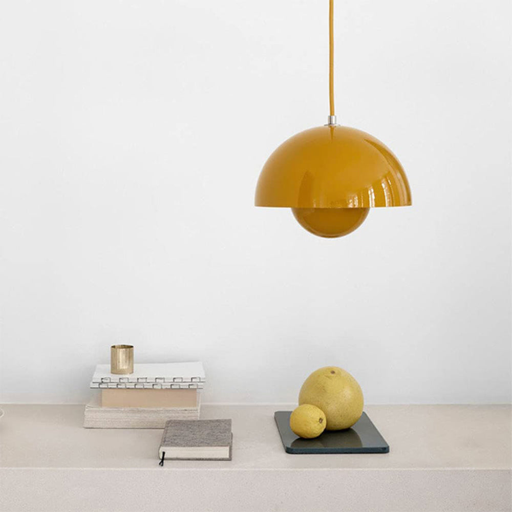 Modern Colorful Accent Lamp - Scandinavian Half Circle Pendant Light
