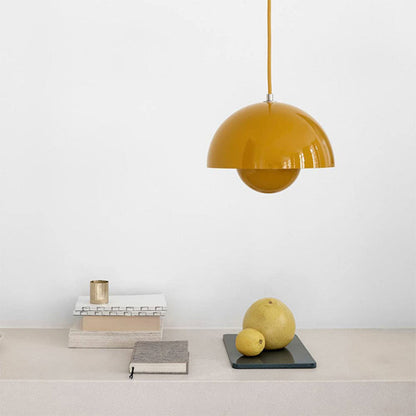 Modern Colorful Accent Lamp - Scandinavian Half Circle Pendant Light