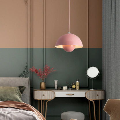 Modern Colorful Accent Lamp - Scandinavian Half Circle Pendant Light