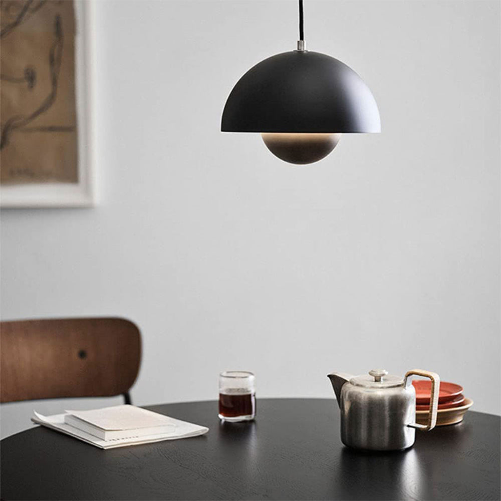 Modern Colorful Accent Lamp - Scandinavian Half Circle Pendant Light