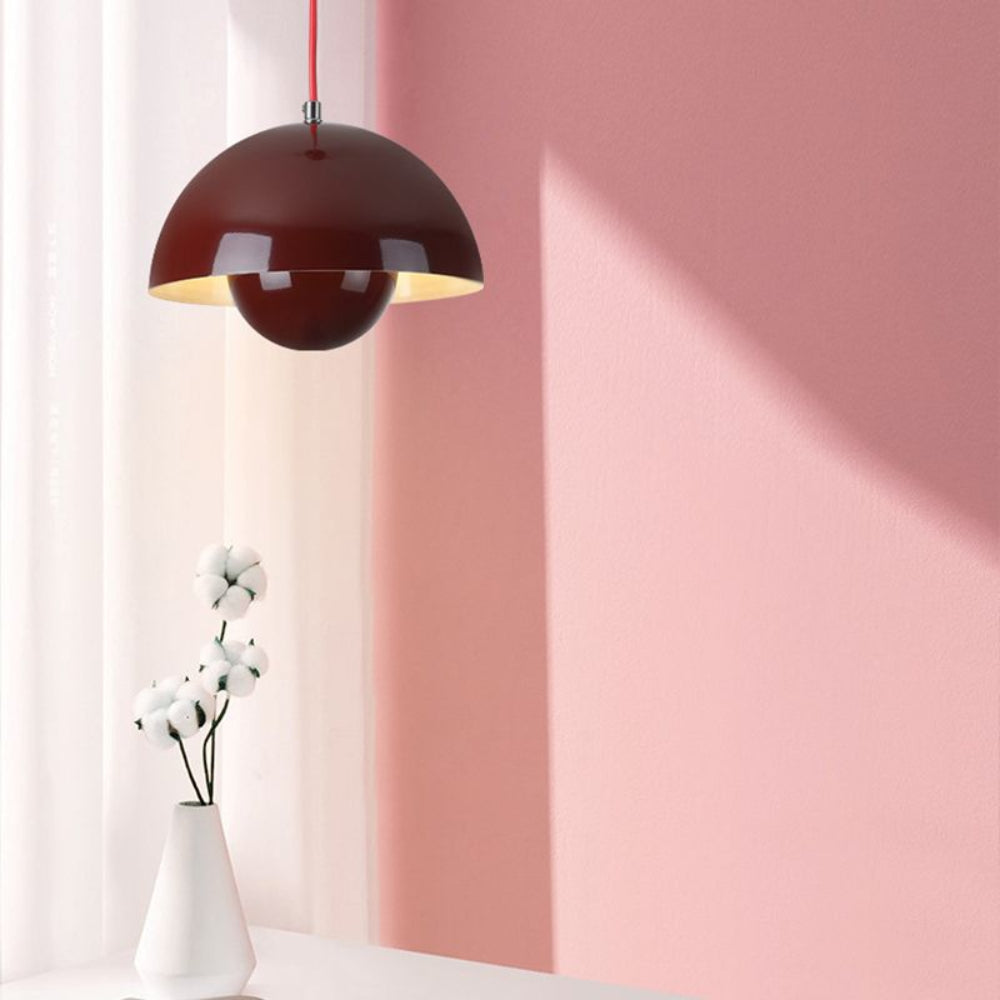 Modern Colorful Accent Lamp - Scandinavian Half Circle Pendant Light