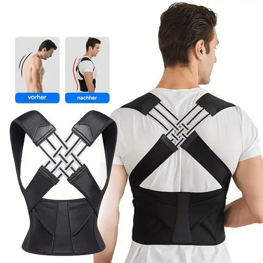 Adjustable and Stable Posture Corrector for Neck and Back Pain Relief