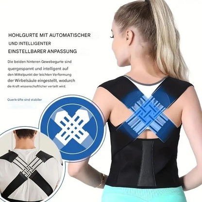 Adjustable and Stable Posture Corrector for Neck and Back Pain Relief