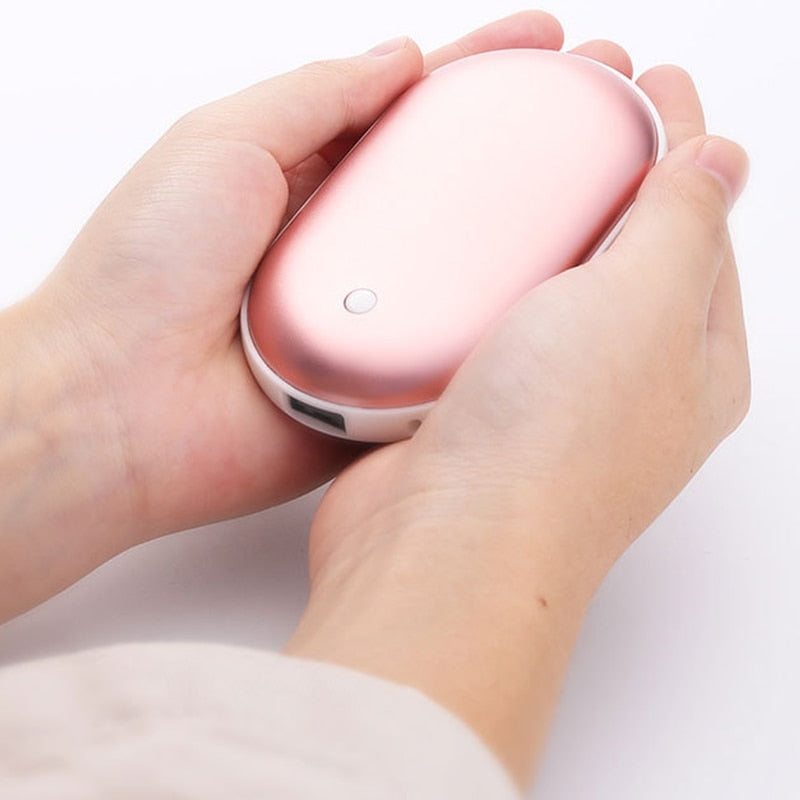 Portable Battery-Powered Hand Warmer - Rechargeable for Outdoors