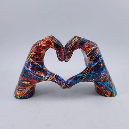 Hand-Carved Wooden Sculpture – Emotional Art Piece in Natural Finish