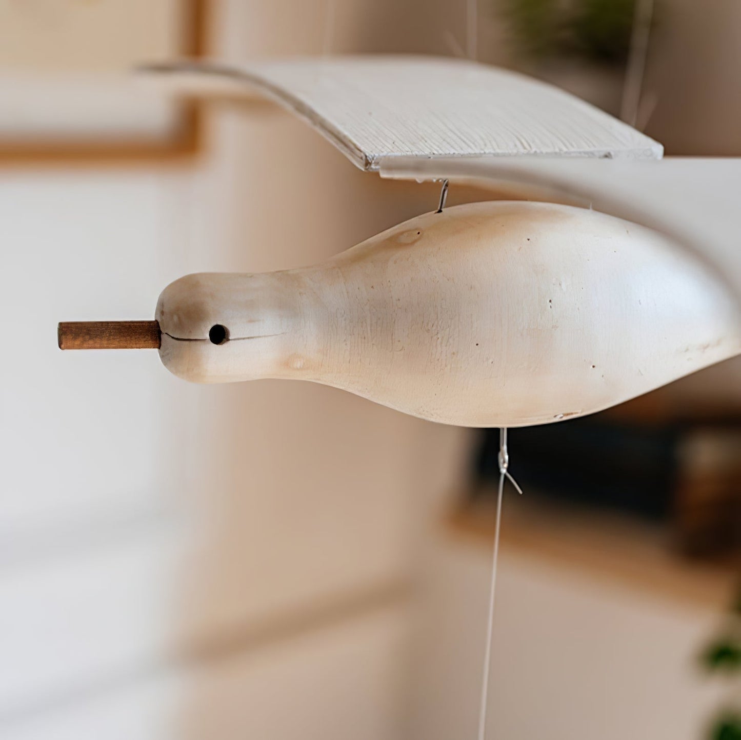 Wooden Seagull Decoration - Coastal Drift Style