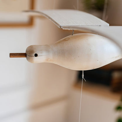 Wooden Seagull Decoration - Coastal Drift Style