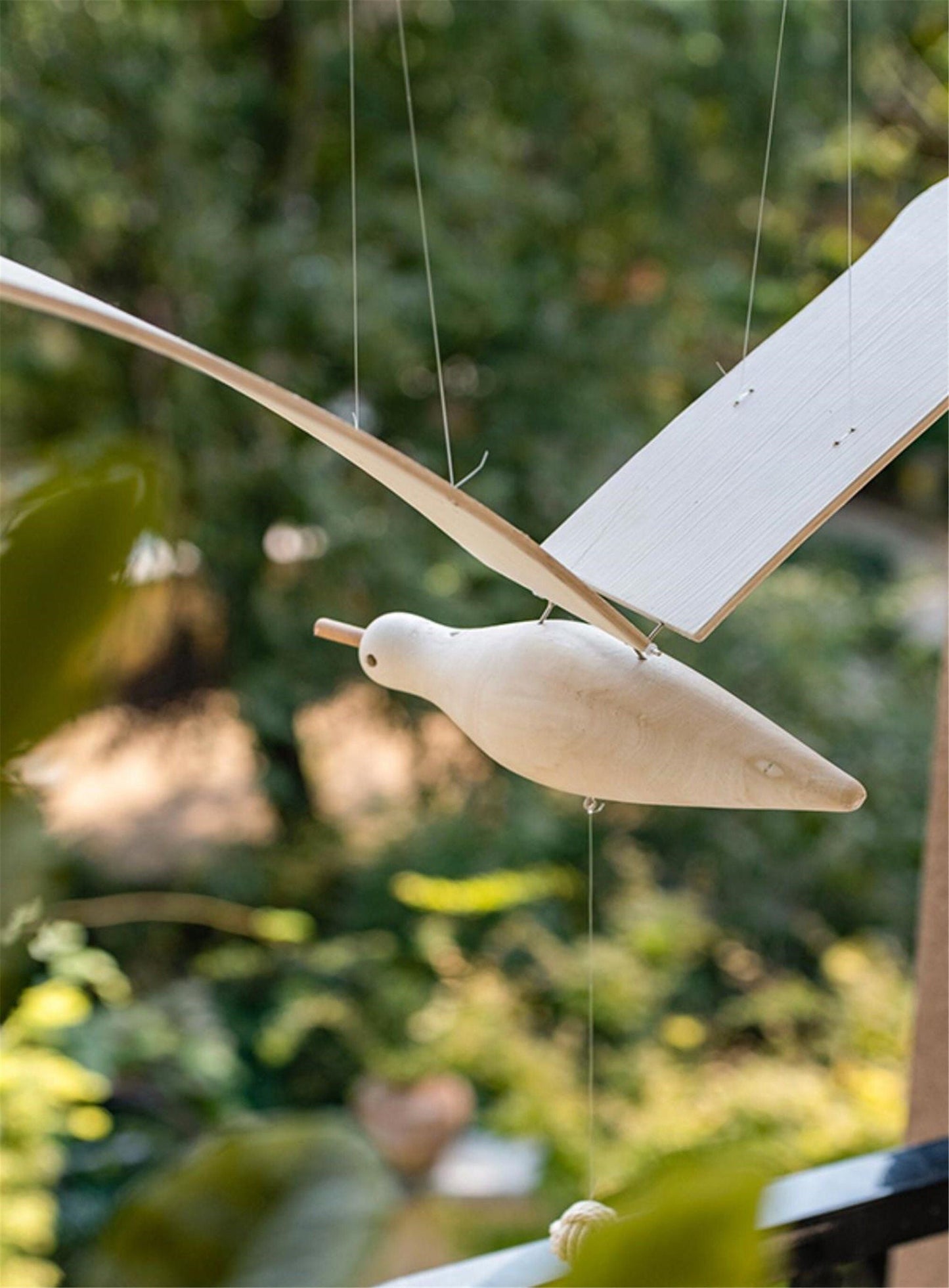 Wooden Seagull Decoration - Coastal Drift Style
