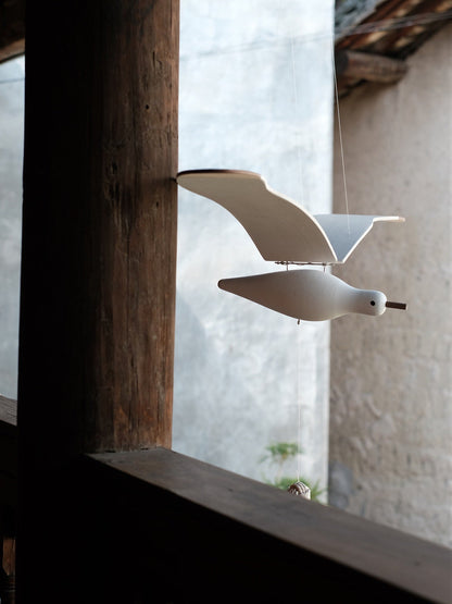Wooden Seagull Decoration - Coastal Drift Style