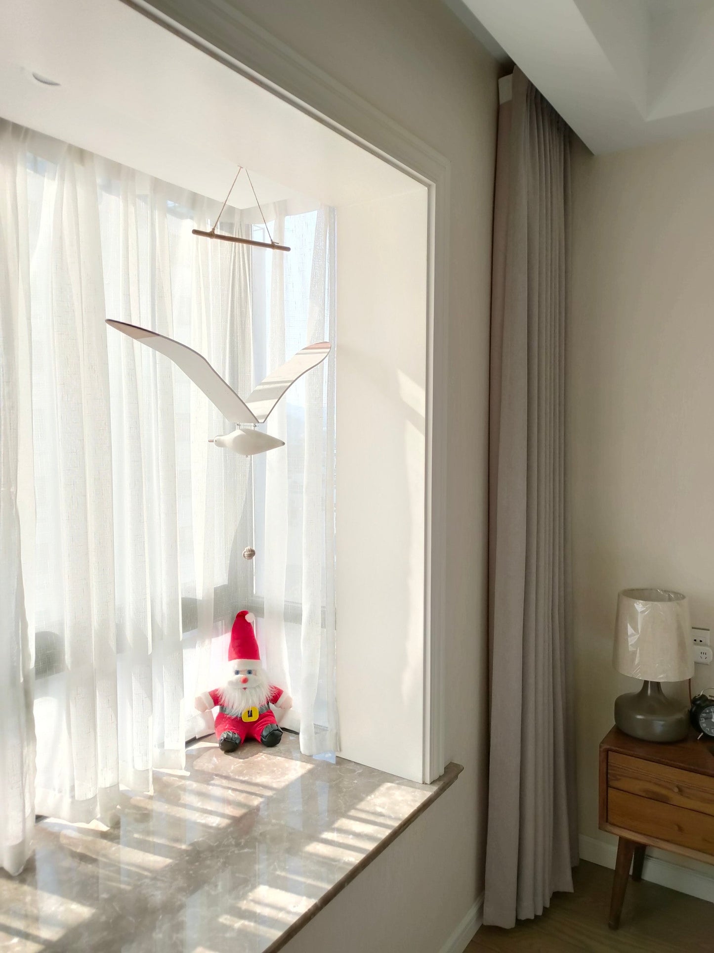 Wooden Seagull Decoration - Coastal Drift Style