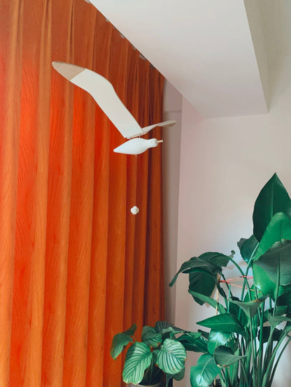 Wooden Seagull Decoration - Coastal Drift Style