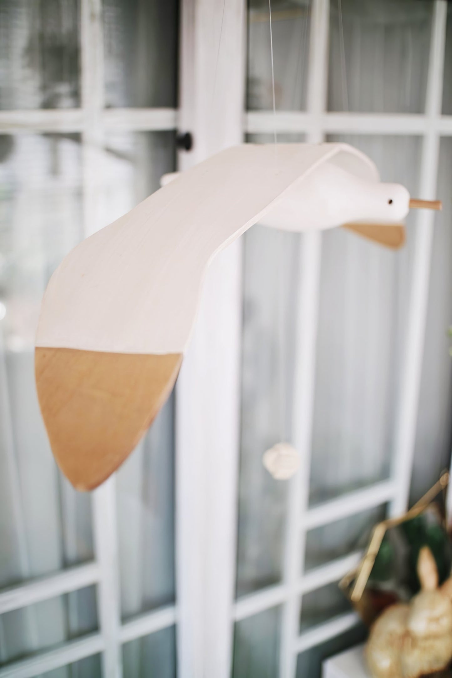 Wooden Seagull Decoration - Coastal Drift Style