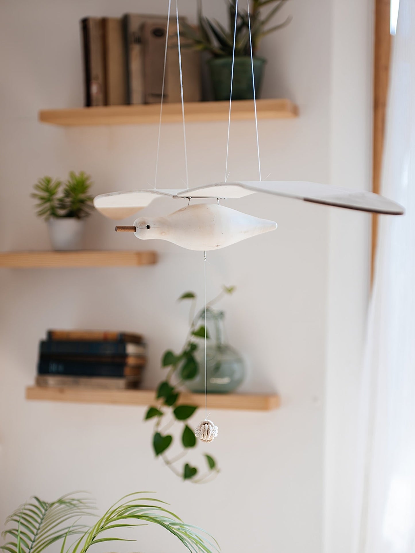 Wooden Seagull Decoration - Coastal Drift Style