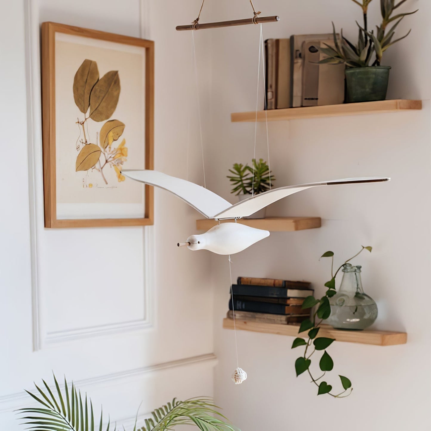 Wooden Seagull Decoration - Coastal Drift Style