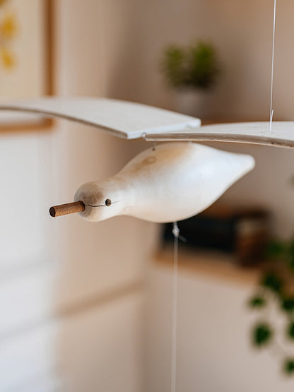 Wooden Seagull Decoration - Coastal Drift Style