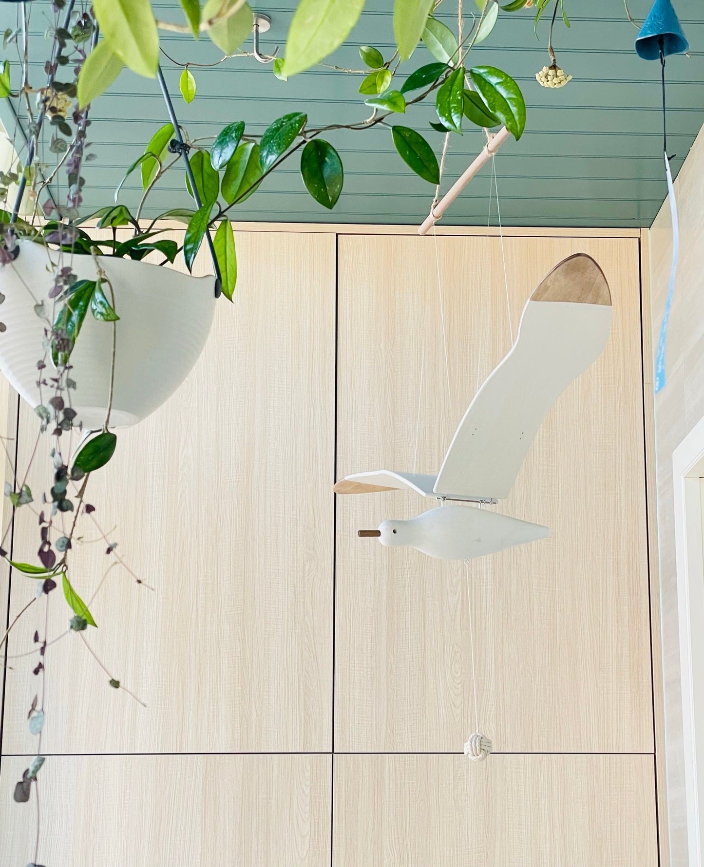 Wooden Seagull Decoration - Coastal Drift Style