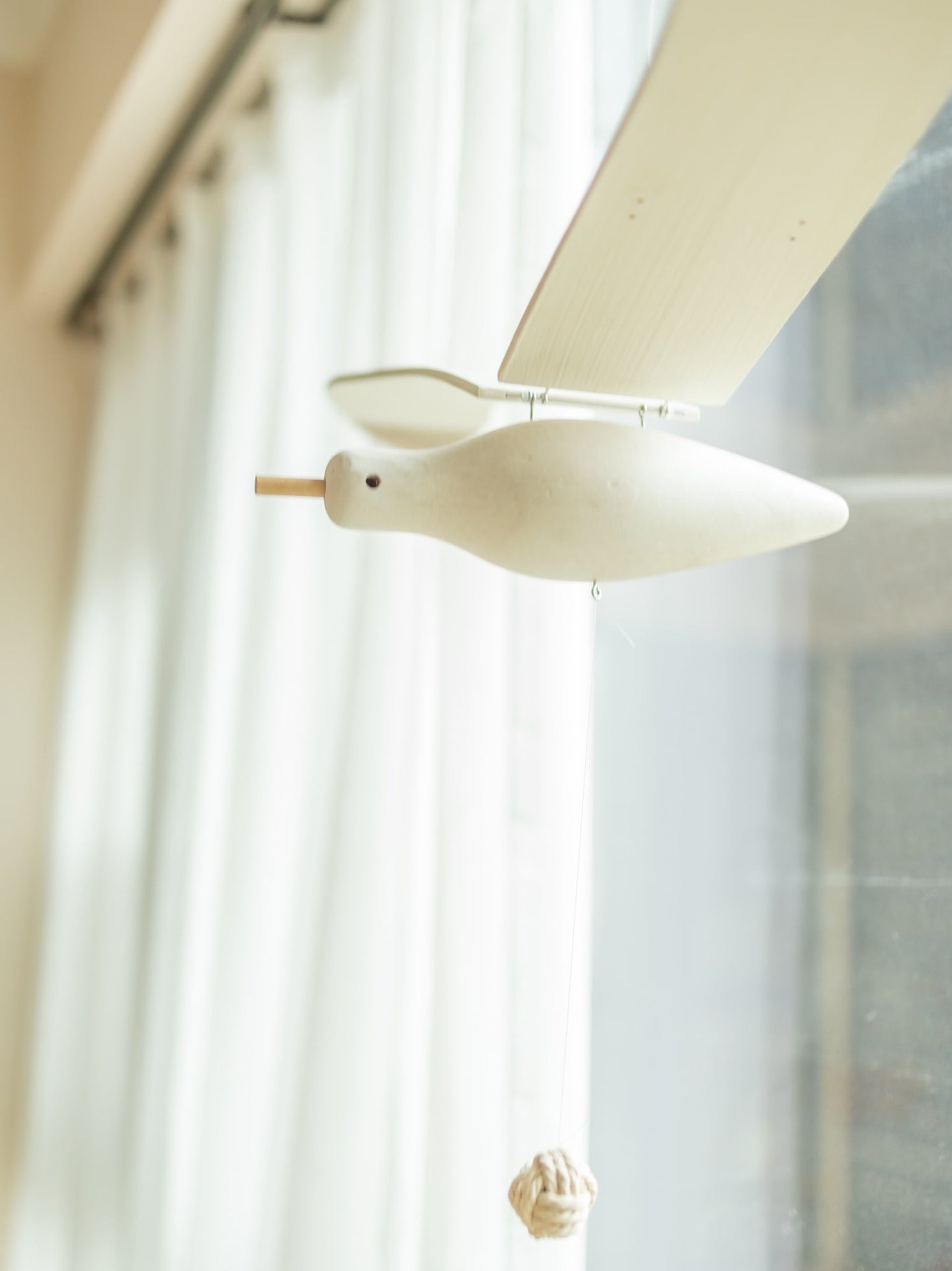 Wooden Seagull Decoration - Coastal Drift Style
