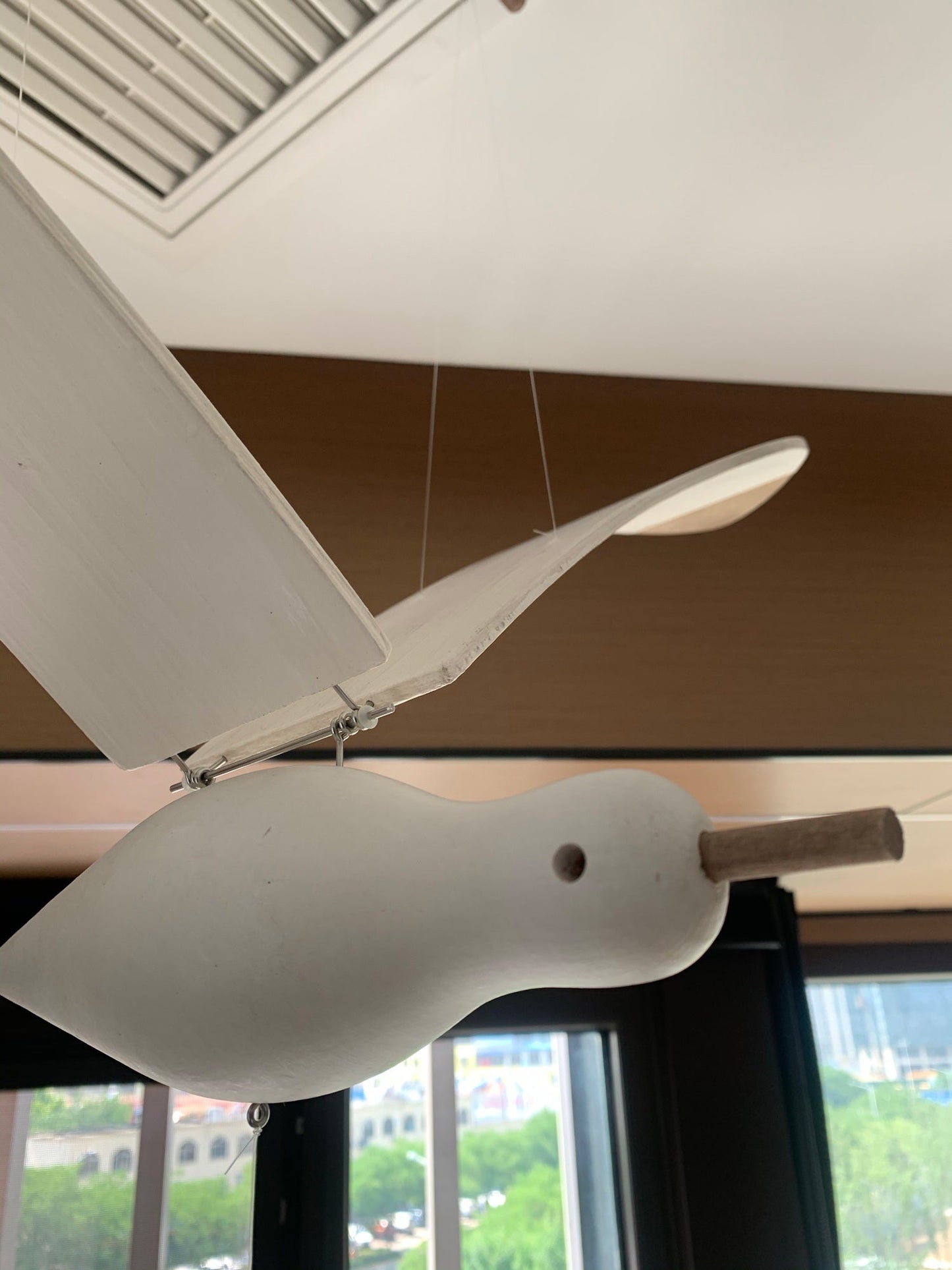 Wooden Seagull Decoration - Coastal Drift Style