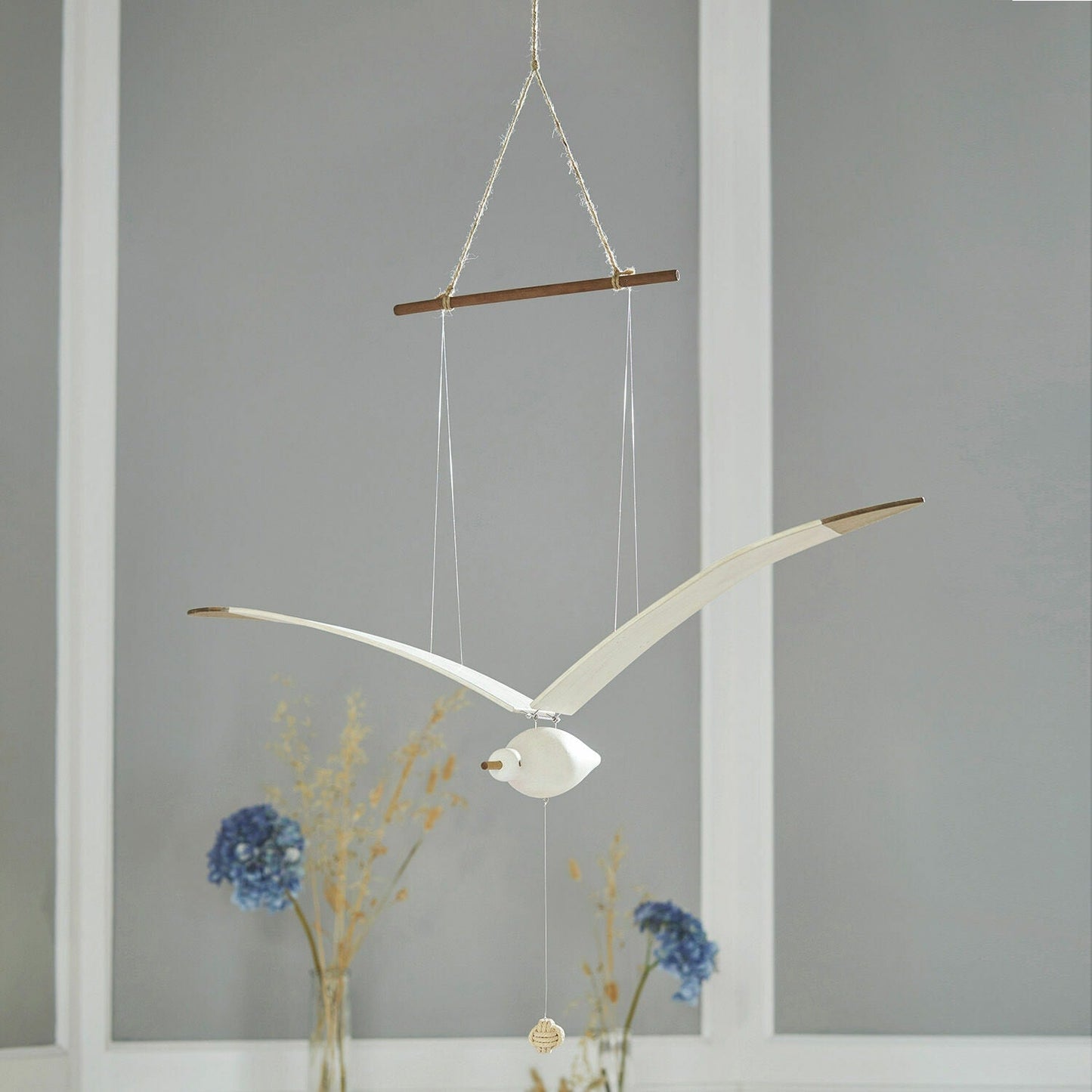 Wooden Seagull Decoration - Coastal Drift Style