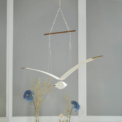 Wooden Seagull Decoration - Coastal Drift Style